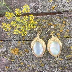 C+I Cabachon Drop Earrings.